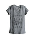 thumbnail image 1 of ABC Elemeno Women's Fashion Relaxed V-Neck T-Shirt Tee Heather Grey 2X-Large, 1 of 3