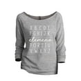 thumbnail image 1 of ABC Elemeno Women's Fashion Slouchy 3/4 Sleeves Raglan Lightweight Sweatshirt Sport Grey Large, 1 of 3