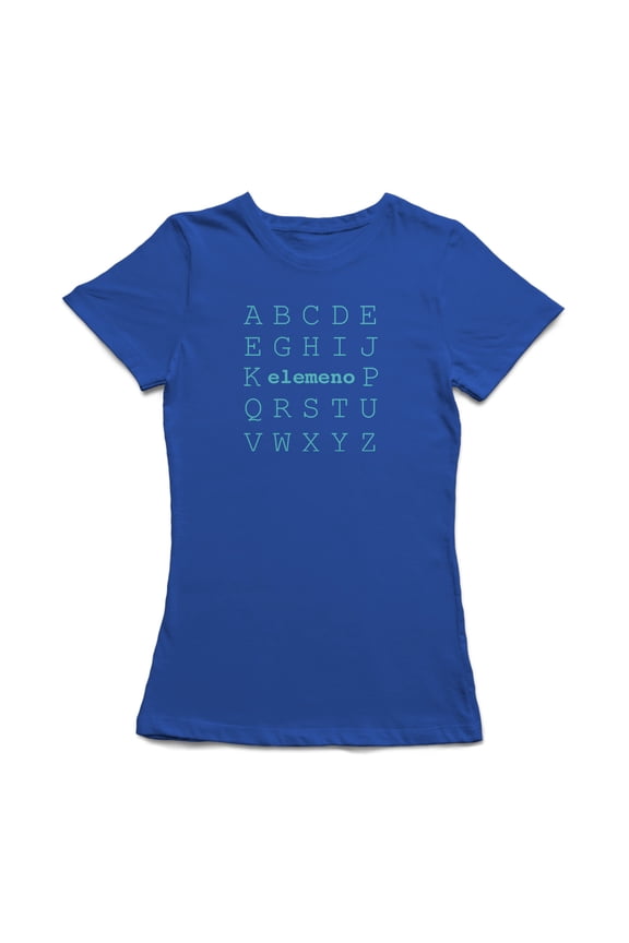 "ABC... Elemeno... XYZ" Medium Front Alphabet Graphic Women T-Shirt, Female Small