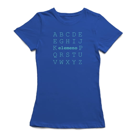 "ABC... Elemeno... XYZ" Medium Front Alphabet Graphic Women T-Shirt, Female XX-Large