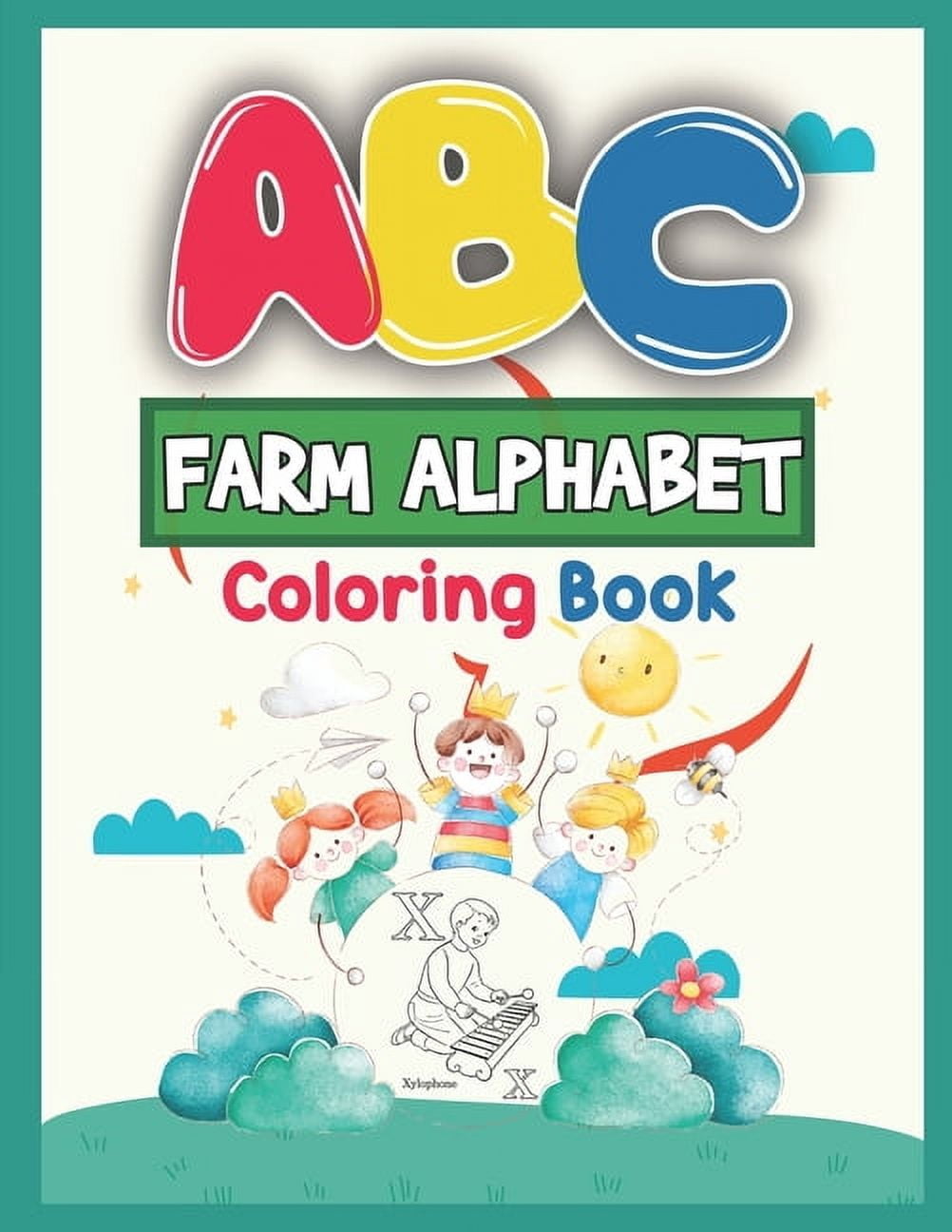 ABC Farm Alphabet Coloring Book: ABC Farm Alphabet Activity Coloring ...