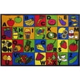 thumbnail image 1 of Fun Time Nylon 51"x78" ABC Food Area Rug in Multi-Color, 1 of 2