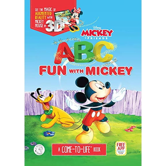 Pre-Owned ABC Fun with Mickey - Little Hippo Books - Augmented Reality - Come-to-Life Learning with Disney's Mickey Mouse - Children's Padded Board Book - Educat... (Unknown) 1949679985 9781949679984