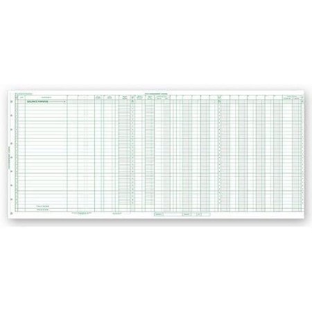 ABC General Expense Journal Accounting Sheets, 25 3/8" X 11" - 15 Sheets