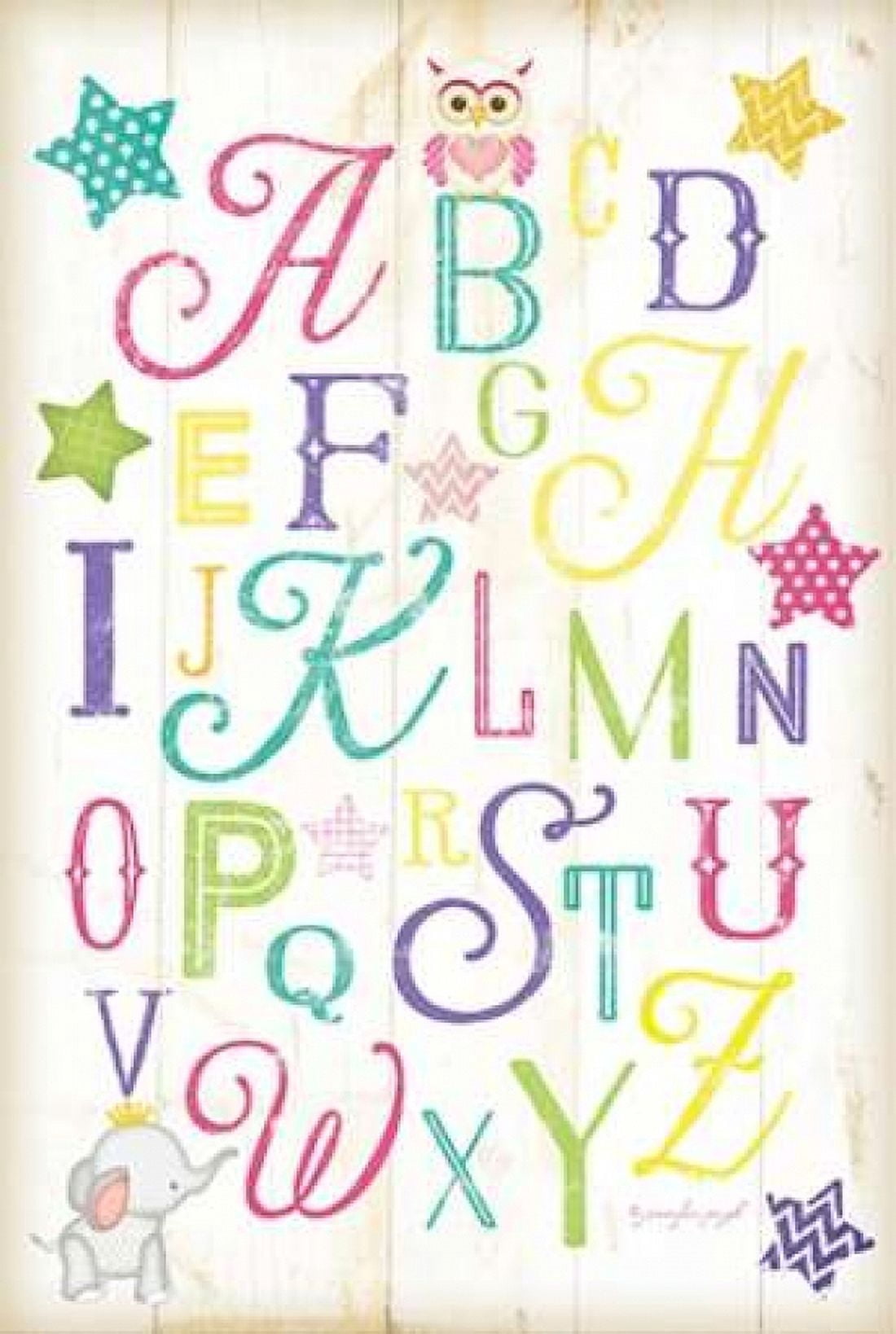 ABC Girl Canvas Art - Jennifer Pugh (12 x 18)