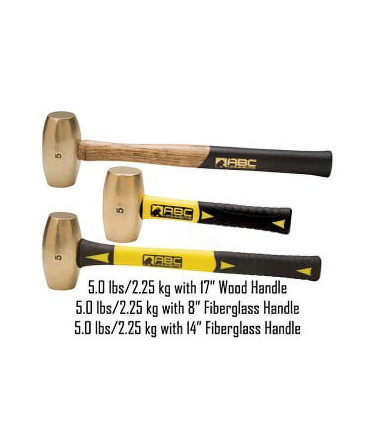 5 lb Brass Hammer with 15" Hickory Wood Handle
