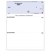 ABC High Security Printed Business Checks with Hologram, Compatible with QuickBooks, Laser Top Format, 500 Sheets / 500 Checks Blue