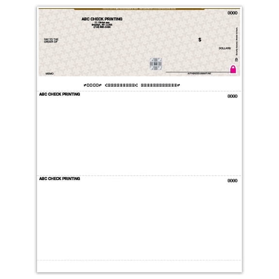 ABC High Security Printed Business Checks Compatible w/Quick Books with Hologram, Laser Top Computer Checks, 500 Sheets (Maroon)