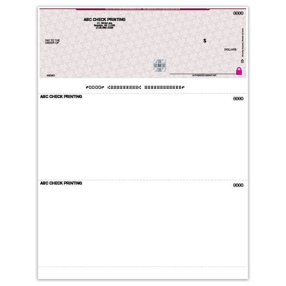 ABC High Security Printed Business Checks Compatible w/Quick Books with Hologram, Laser Top Computer Checks, 500 Sheets (Tan)