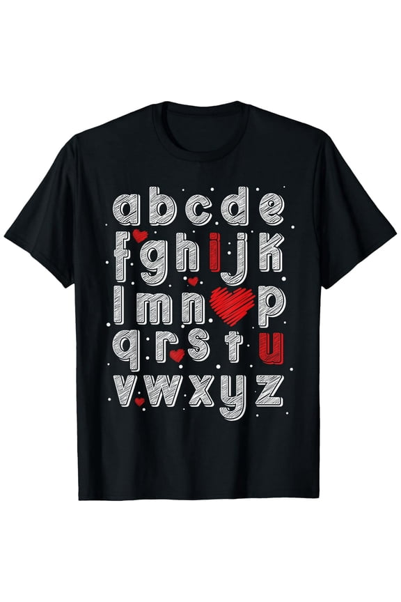 ABC I Love You Alphabet School T-Shirt