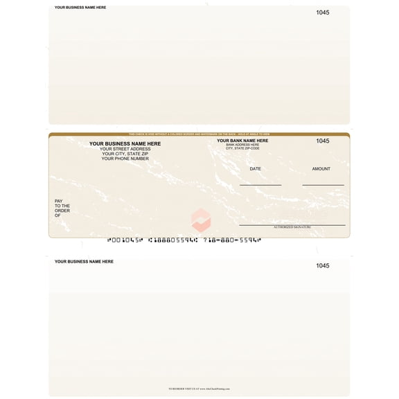 ABC Laser Business Checks – Checks In the Middle, Marble Gold - 100