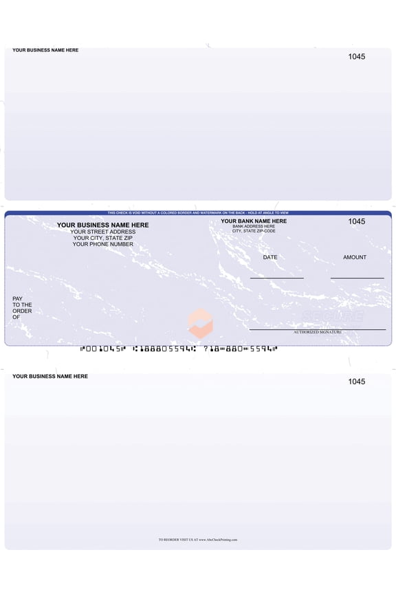 ABC Laser Business Checks – Checks In the Middle, Marble Gold - 100