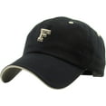 thumbnail image 1 of ABC Letter Initial Embroidery Adjustable Dad Hat Cotton Baseball Cap, 1 of 6