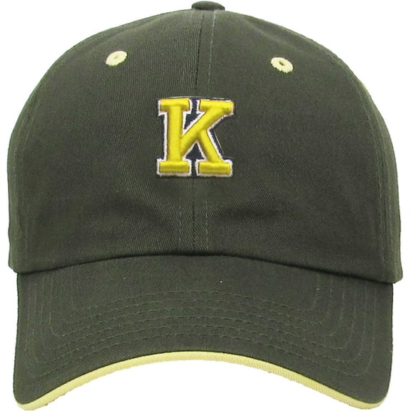 ABC Letter Initial Embroidery Adjustable Dad Hat Cotton Baseball Cap