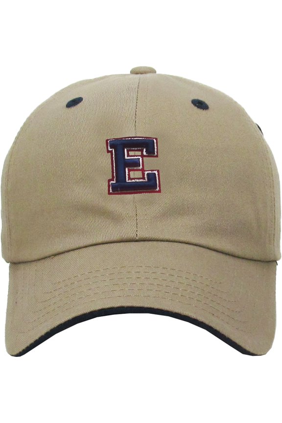 ABC Letter Initial Embroidery Adjustable Dad Hat Cotton Baseball Cap