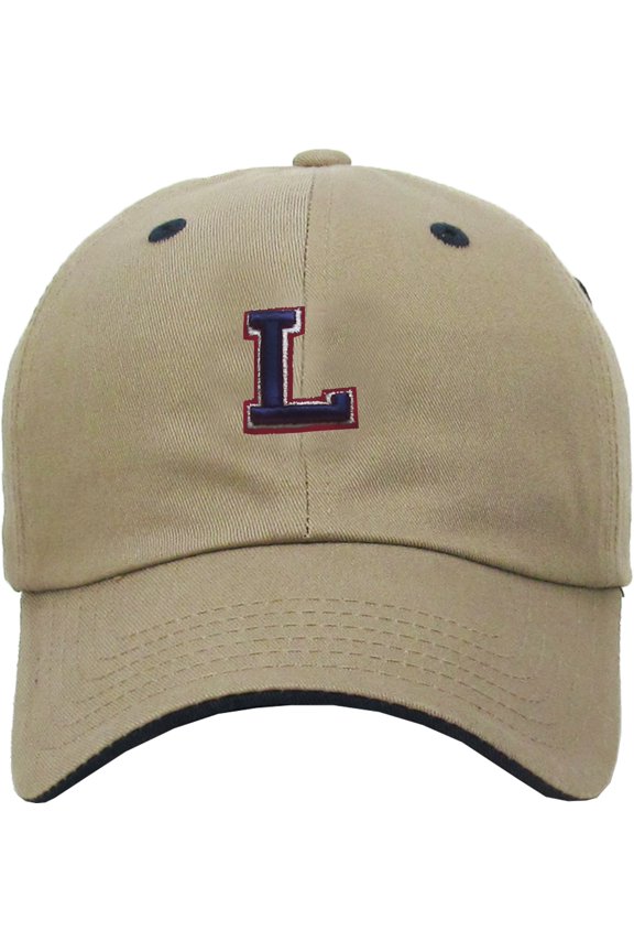 ABC Letter Initial Embroidery Adjustable Dad Hat Cotton Baseball Cap