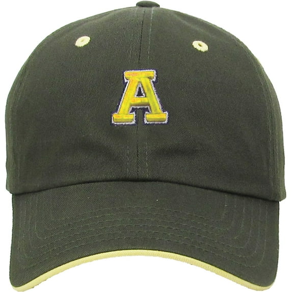 ABC Letter Initial Embroidery Adjustable Dad Hat Cotton Baseball Cap