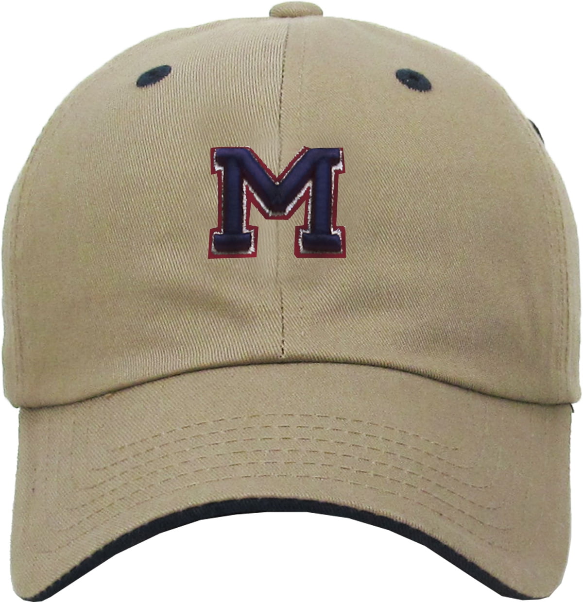 Adjustable Embroidered Letter Print Baseball Cap Unisex Classic Cotton Dad Hat ABC Letter Initial Embroidery Adjustable Dad Hat Cotton  main image 2