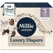ABC Millie Moon Luxury Diapers - Size 3, 88 Count