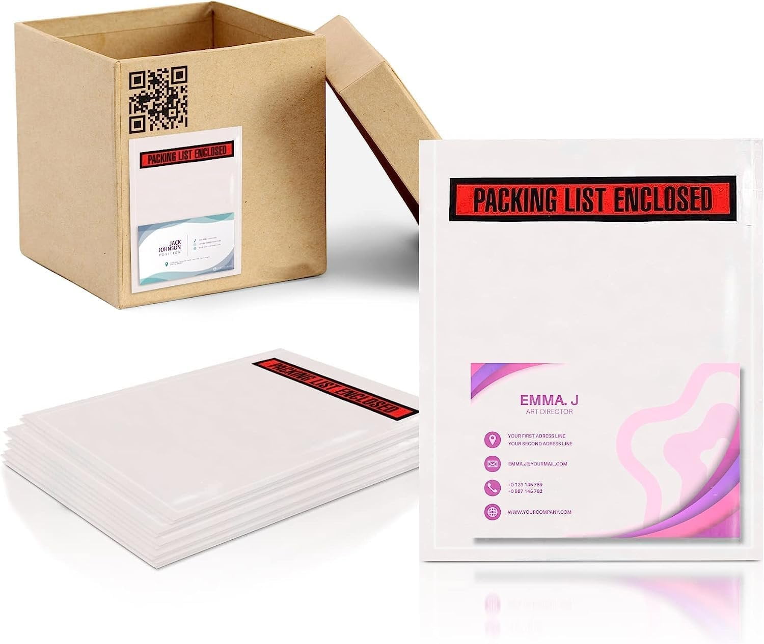 ABC Packing List Enclosed Envelopes 4.5 x 5.5 Inch. 100 Pack Clear 2