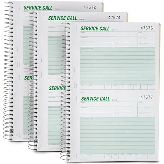 ABC Phone Call Log Book for Office & Businesses - Call Log Book & Phone Message Book for Easy Reference - Carbonless Duplicate, 5 5/8 x 8 1/2", 3 Books (300 Calls)$$Office