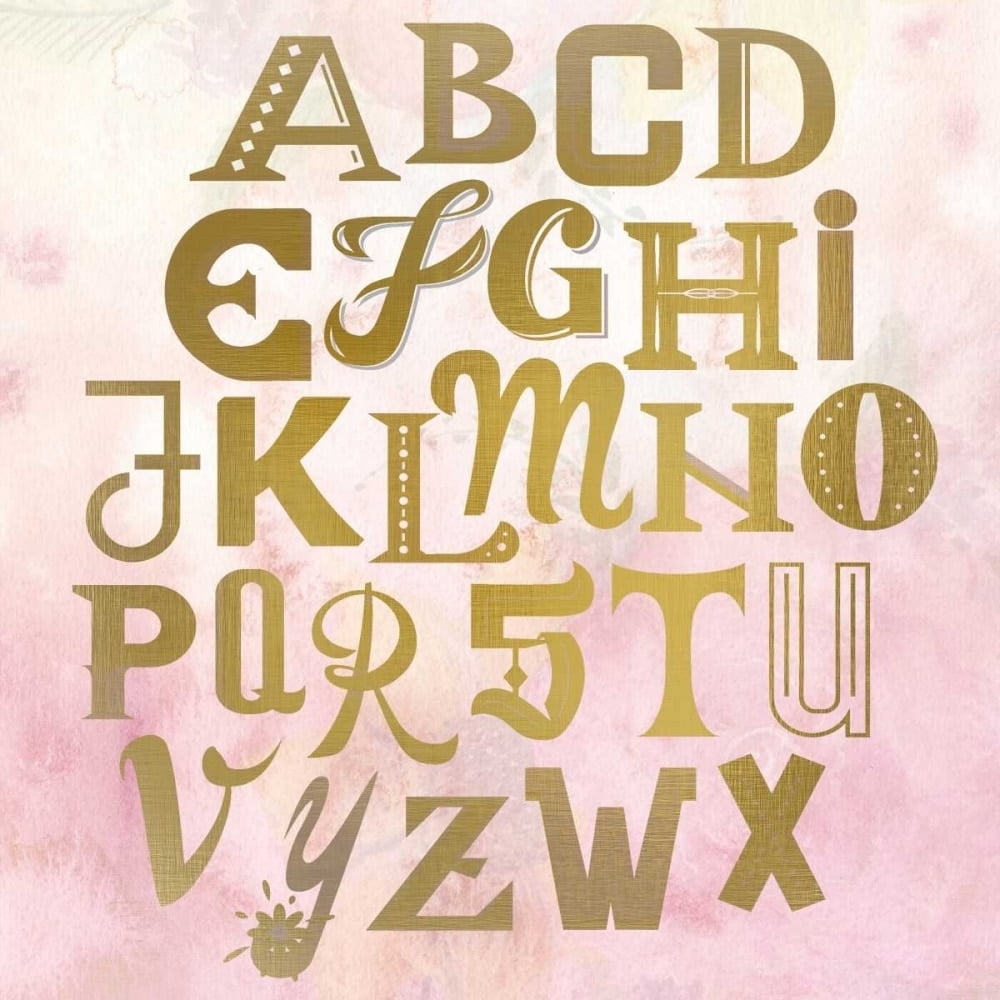 ABC Pink Poster Print by Kimberly Allen - Walmart.com