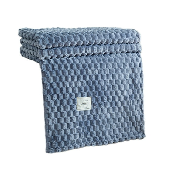 ABC Soft Flannel Cool Blanket Lightweight Summer Nap Blanket Air Conditioning Throw Blanket For Home Office Sofa Bed 47.2x39.37 Inch (Blue)