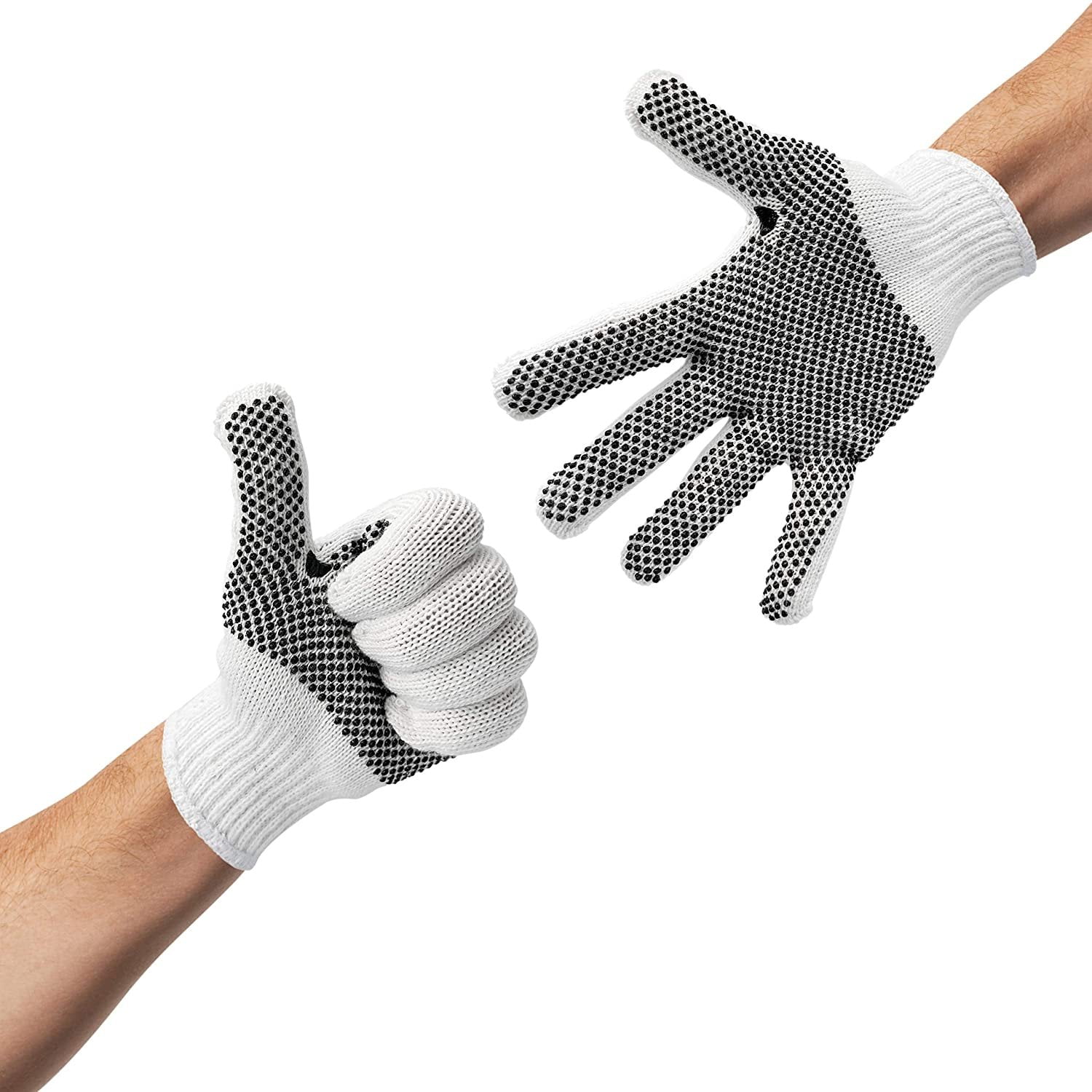 PVC Dot Knit Gloves HD Cotton Work Gloves Large size, from Brush Man Inc.