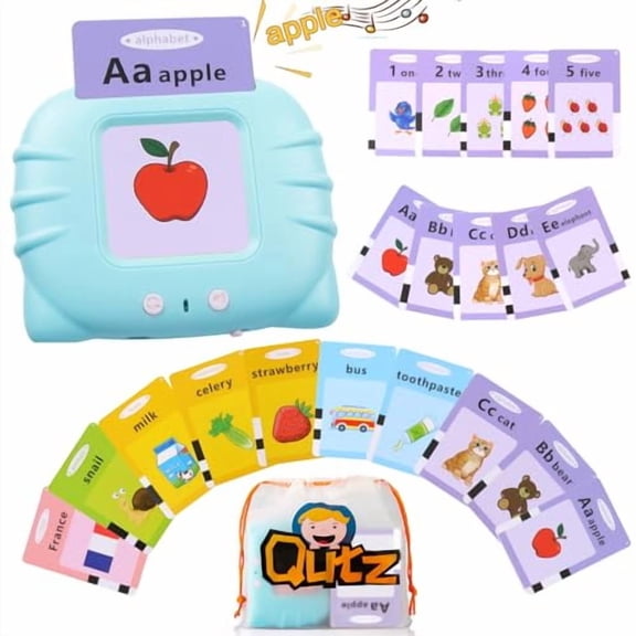 ABC Talking Flash Cards for Toddlers 2-4,Autism Toys,Speech Therapy Toys,Educational ABC Learning Talking Sight Words Flash Cards Kindergarten for Boys and Girls,248 Sight Words Blue