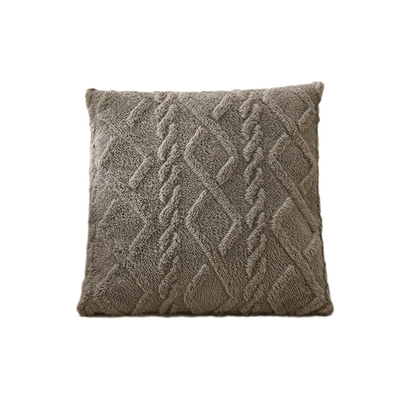 ABC Velvet Throw Pillow With Insert 15.74x15.74 Inches Soft Decorative Pillow Cushion for Sofa Living Room Bedroom Home Decor (Gray)