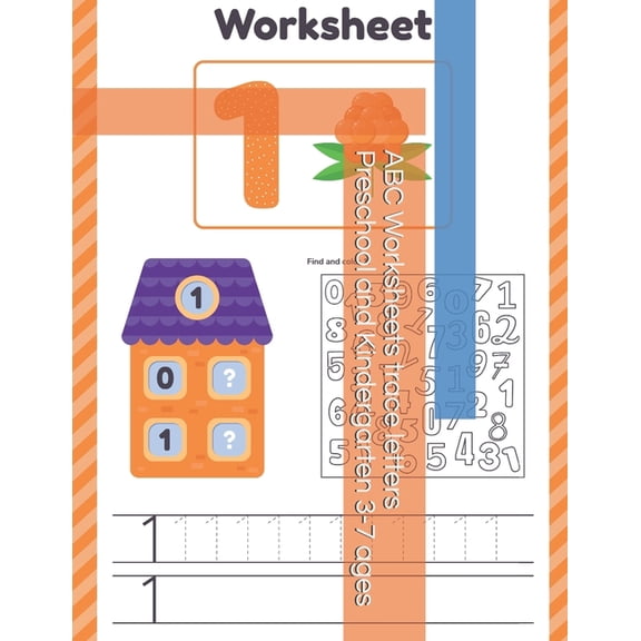 ABC Worksheets trace letters Preschool and Kindergarten 3-7 ages (Paperback)
