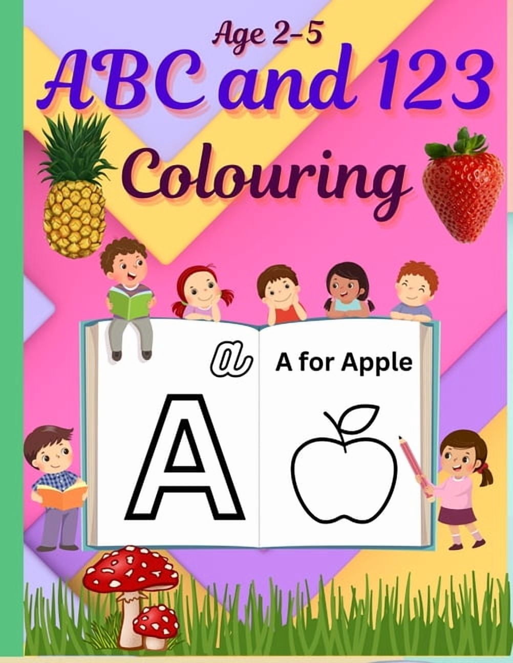 ABC & 123 Coloring Fun for Kids Learn Letters, Numbers & Counting ...