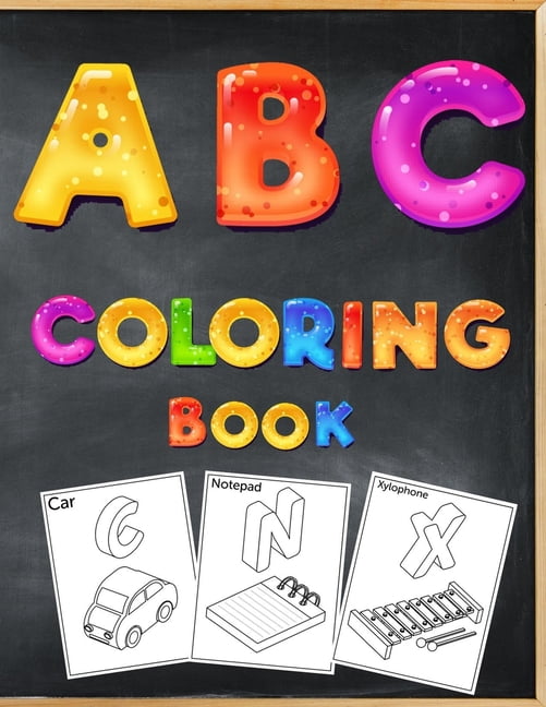 ABC coloring book: ABC Toddler Coloring Book with fun 3D Letters ...