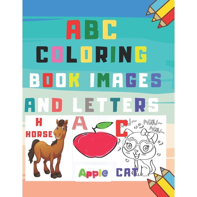 ABC coloring book images and letters: high-quality black&white alphabet ...
