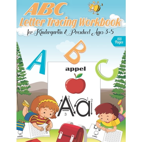 ABC letter Tracing Workbook for Kindergarten & Preschool Ages 3-5: A Fun Book to Practice Writing for Kids Ages 3-5, Alp, (Paperback)