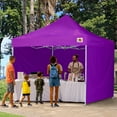 thumbnail image 1 of ABCCANOPY 10 ft x 10 ft Metal Pop-Up Commercial Canopy Tent with walls, Purple, 1 of 8