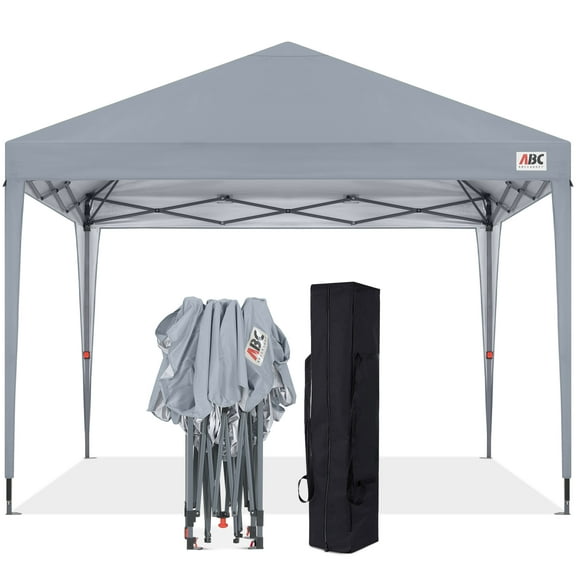 ABCCANOPY 10' x 10' Gray Outdoor Pop up Canopy Tent Camping Sun Shelter-Series