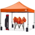 thumbnail image 1 of ABCCANOPY 10' x 10' Orange Outdoor Commercial Instant Shelter Metal Patio Pop-Up Canopy, 1 of 8