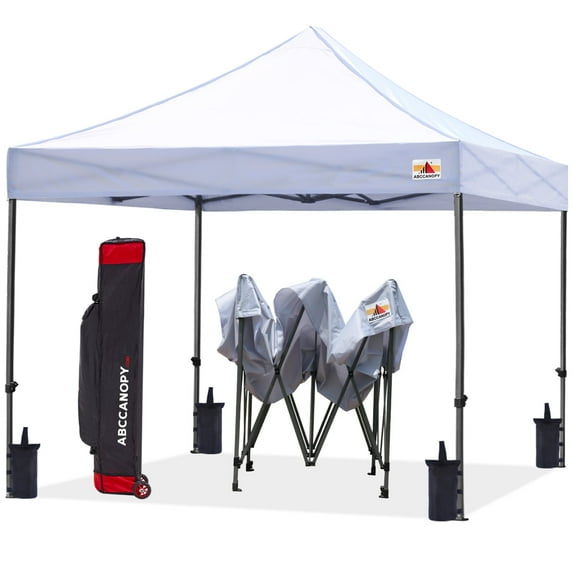 ABCCANOPY 10' x 10' White Outdoor Commercial Instant Shelter Metal Patio Pop-Up Canopy