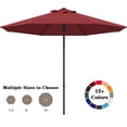 thumbnail image 1 of ABCCANOPY 10ft Outdoor Market Hand Push Patio Umbrella,12+Colors, Burgundy, 1 of 8