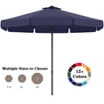 thumbnail image 1 of ABCCANOPY 10ft Outdoor Market Hand Push Patio Umbrella With Hanging Edge,12+Colors, Navy Blue, 1 of 8