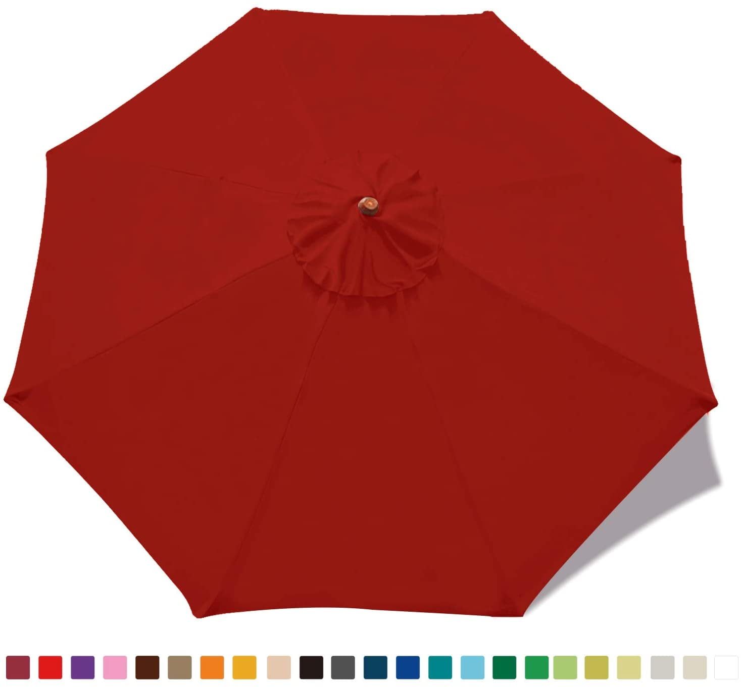 ABCCANOPY 9ft Umbrella top Replacement with 8 Ribs(Burgundy