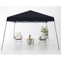 ABCCANOPY 10ft x 10ft Base/8ft x 8ft Top Outdoor Pop Up Slanted Leg Canopy Tent,Black