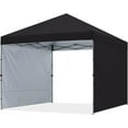 thumbnail image 1 of ABCCANOPY 10ft x 10ft Easy Pop up Outdoor Canopy Tent With 2 Side Walls, Black, 1 of 5