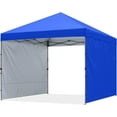 thumbnail image 1 of ABCCANOPY 10ft x 10ft Easy Pop up Outdoor Canopy Tent With 2 Side Walls, Blue, 1 of 5