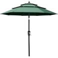thumbnail image 1 of ABCCANOPY 11FT 3 Tiers Patio Umbrella With Crank Handle, Forest Green, 1 of 6