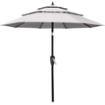 thumbnail image 1 of ABCCANOPY 11FT 3 Tiers Patio Umbrella With Crank Handle, Gray, 1 of 5