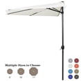 thumbnail image 1 of ABCCANOPY 11FT Patio Half Umbrella With Crank Handle, Light Beige, 1 of 7