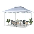 thumbnail image 1 of ABCCANOPY 13 ft x13 ft Outdoor Gazebo Pop up Sun Shade Canopy Tent, Gray, 1 of 10