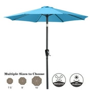 ABCCANOPY 7.5FT Patio Umbrella with Push Button Tilt,13+Colors, Turquoise